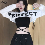 Pieces Sets Women Summer Fashion Letter Printing Slim Bandage Sexy Korean Style Lady All-match Crop Tops Spaghetti Strap