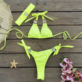 Three-Point Strap Bikini Split Swimsuit Woman 2025 New Multi-Color Bikini