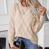 And Winter New Sweater Women's Knitted Jersey Jersey Loose Round Collar Coat
