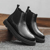 Zingj Boots Men's Fall Locomotive Smoke Boots High Bang Martin Boots