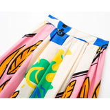 Printed Pleated Midi Skirt Woman High Waist Summer Skirt Sets Stylish Long Skirts For Women Fashion 2023 Beach