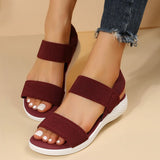 Sandals Women's 2025 Summer Thick-Soled Flats Fish Mouth Tight Large-Size Sandals Women's Shoes
