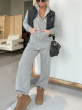 New Autumn And Winter Panties Casual Fashion Pure Color Sweater Suit