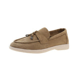 And Autumn 2025 New Lazy One Foot Flat Bottom Students British Style Retro Velvet Round Head Single Shoes