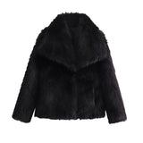 Women's Clothing 2025 Autumn And Winter 2025 New Fashion Loose Artificial Fur Collar Coat