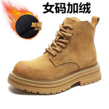 Zingj Martens Couples Fall 2024 Short Boots Fashion Ready Large Yellow Boots British Style Work Boots