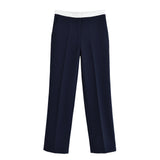 Women's Summer Casual Claming Dress-Up Short Sleeve Coat High Waist Casual Pants
