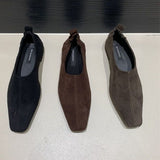 Velvet Head Down Single Shoes Women In The Autumn And Winter Of 2025 New Soft Leather Commuting Grandmother Women Single