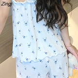 Sets Women Sleepwear Cozy Simple Comfortable Ulzzang Fashion Breathable Soft Sexy Hot Ladies Harajuku New High