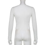 Lace Trim White Knit TopOutfit