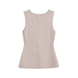 And Winter New Soft Buckle Vest Top