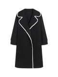 And Winter 2025 European Women's Double-Sided Hairs Long-Sleeved Knitted Long Coat Loose Wind