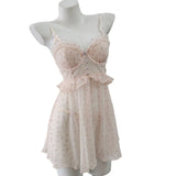 Heavy Industry Love Net Yarn Pure Sexy Pyjamas Summer Gentle Wind Thin Chest Sling Pajamas
