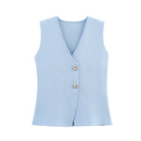 Color Knitted Vest Fashion Leisure 2025 New Women's