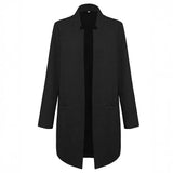 Winter New 2025 Women's Fashion Cardigan Standing Collar Solid Color Versatile Medium