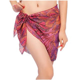 Summer Women's Short Skirt Print Beach Chiffon Silk Scarf Hanging Half-Dress