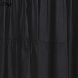 Korean Style Long Skirt Women For Spring Summer 2022 Blue White Black High Waist Sun School Midi Pleated Skirt