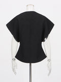 Sexy Deep V Vest Blouse 2025 Autumn New Temperament Slimming Nail Drill Senior Sense Coat