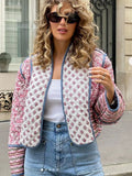 Women's Clothing Prints Two Sides Of The Cotton Jacket Cardigan Color Small Cotton Jacket Cotton Clothes Women