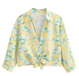 Women's INS Burst Linen-Blend Printed Shorts
