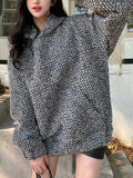 Zingj Small Sweet Hooded Hoodie Men And Women Spring And Autumn New Design Sense Tweed Woven Hooded Jacket