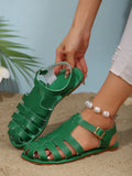 Bag Head Flat Sandals Women's New Octopus Fish Leisure Large-Size Beach Cool Drag
