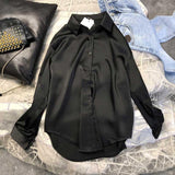 Sensing Shirt Woman 2025 Spring And Autumn Fashion Stable Long Sleeves Long Sleeve Clip Loose Bottom Woman Thin