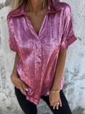 Summer New Casual Loose Hot Short-Sleeved Collar Shirt For
