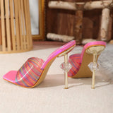 Women 2025 New Heart-Shaped Soles Of A Foot Pedal Wear Slippers High Heels Outside The