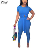 Women Suit Fashion Casual Two Piece Set Tracksuit Short Sleeve T Shirt Top Leggings Pants