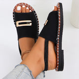 Loose With Flat Sandals Women's Cloth With Buckle Toe Beach Cold