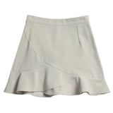 Shooting Small Lotus Leaf Side Fishtail Short Skirt Anti-Light High-Rise Thin A Word Bag Hip Skirt