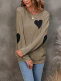And Winter New Round Collar Solid Color Small Love Jacket Loose Sweater Knitted Shirt