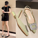 Small Fragrant High Heeled Sandals Fashion Wearing Fairy Shoes 2025 New Summer Drill Tip Point Single