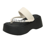 Bottom Slippers Women Wear Summer 2025 Summer New Water Drill Angle Flip-Flops With Skirt Beautiful Beach