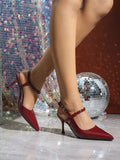 Banquet Women's Shoes Sexy Pedices Slim Thin Heel High-Heeled High-Shoes High-Shoe High-Heeled