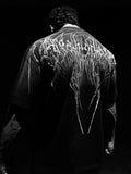 Summer Demon Cross Print Short-Sleeved T-Shirt Stranded Trousers Round Collar Men's Top