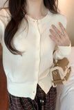 Single-Breasted Knitted Cardigan Jacket Women's Autumn And Winter New Style Underwear Soft Waxy Leisure Lazy