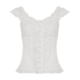 Cloth Forget French Ballet Style Striped Bow Lace Spliced Skirt Dress