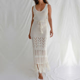 New Hollow With Lyso Swimsuit Jacket Beach Long Dress Women Bikini