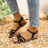 Roman Sandals Women 2025 Summer New Wearing Fashion Anti-Slip Woven Beach Cool