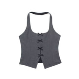 Women's Clothing 2025 Spring New Bow Ornament Hanging Neck