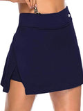 Two-Piece Hakama Skirt Women's Solid Active Performance Skort Lightweight for Running Tennis Golf Sports Mini