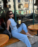 New Sexy Knitted Vest Trousers Fashion Suit