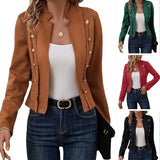 Autumn And Winter Large-Size Women's Coat Cardigan Suit Multi-Grain