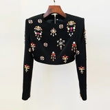 Star Fashion New Heavy Industry Nails And Studded Short Blouse Half-Skirt Set Two