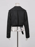 Temperament Long-Sleeved Solid Color Waist Thin Coat 2025 New High-End Fashion Wind Coat