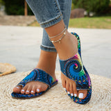 Sandals Women's National Wind 2025 Summer New Breathable Printing Cover Roman Style Cold