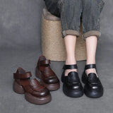Cow Skin Retro Baotou Thick-Soled Roman Sandals Women's 2025 Summer New Commute Comfortable Casual Women's