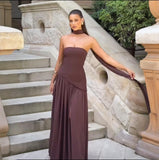 Summer New Women's Temperament Dress Romantic Atmosphere Spliced With A Hundred Folds Of Bra